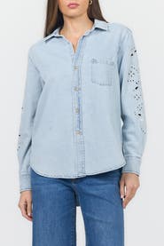 Dear John Galina Relaxed Embroidered Button Up Shirt