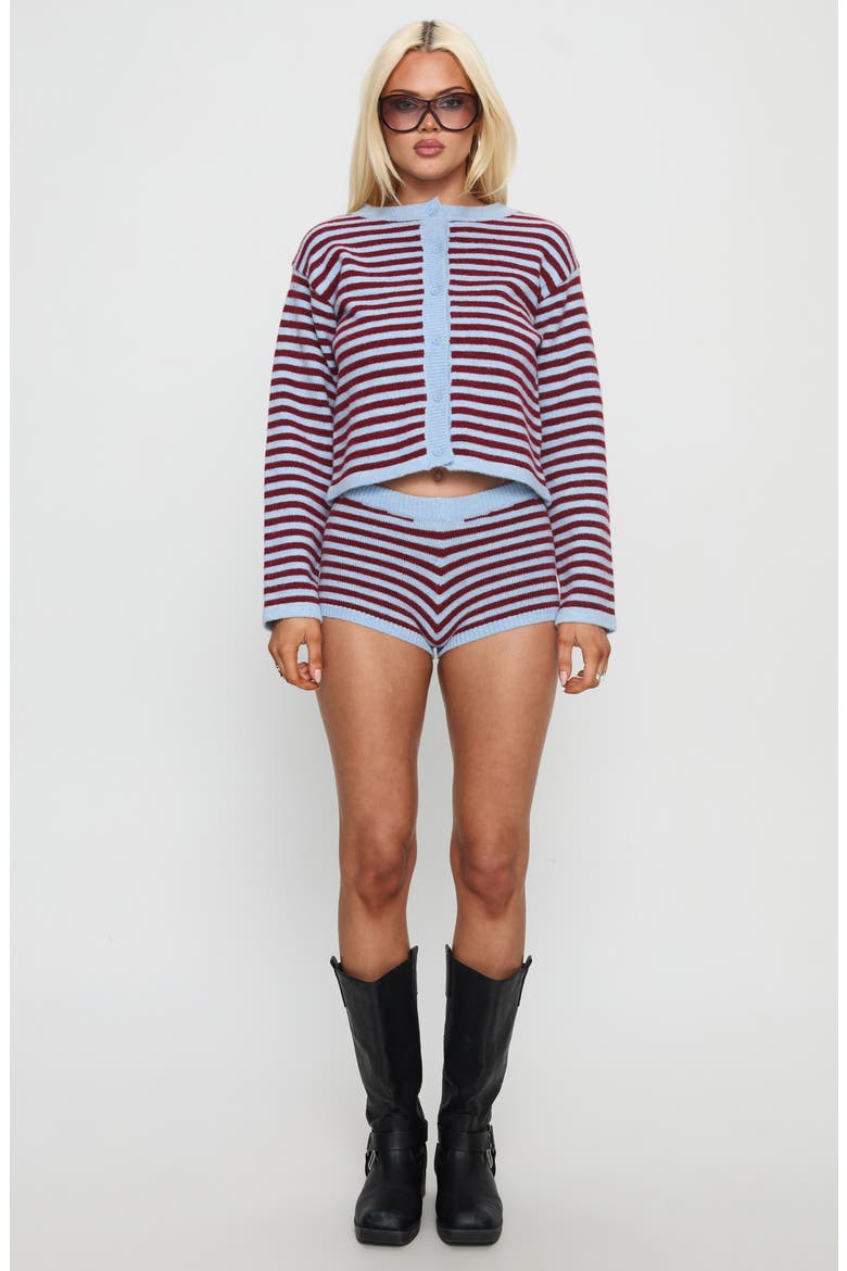Kollens Striped Knit Cardigan, Alternate, color, BLUE MULTI
