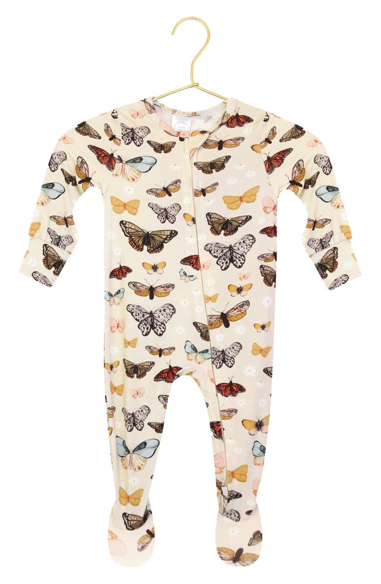 Lou Lou and Company Print Zip Footie, Main, color, Amelia