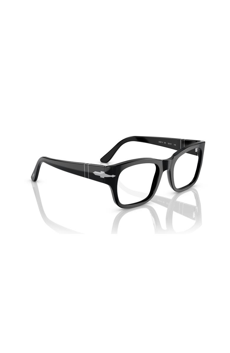 Persol 50mm Rectangle optical glasses, Alternate, color, Black