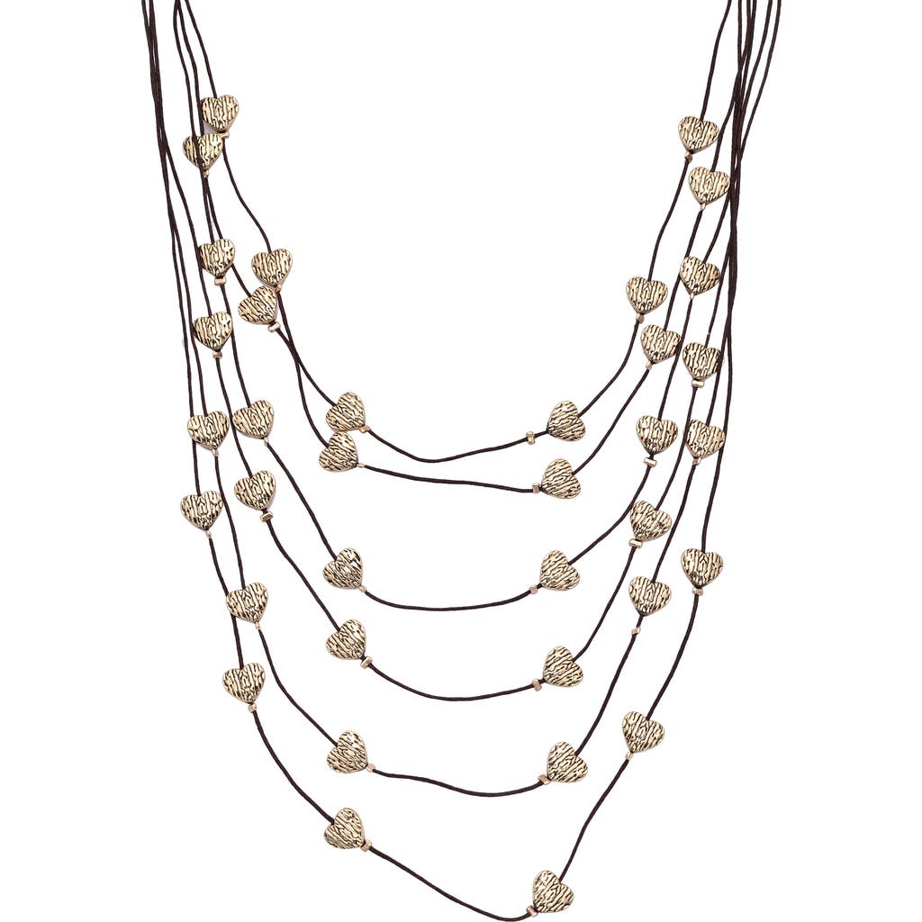 EYE CANDY LOS ANGELES Heart Layered Necklace in Gold at Nordstrom Rack