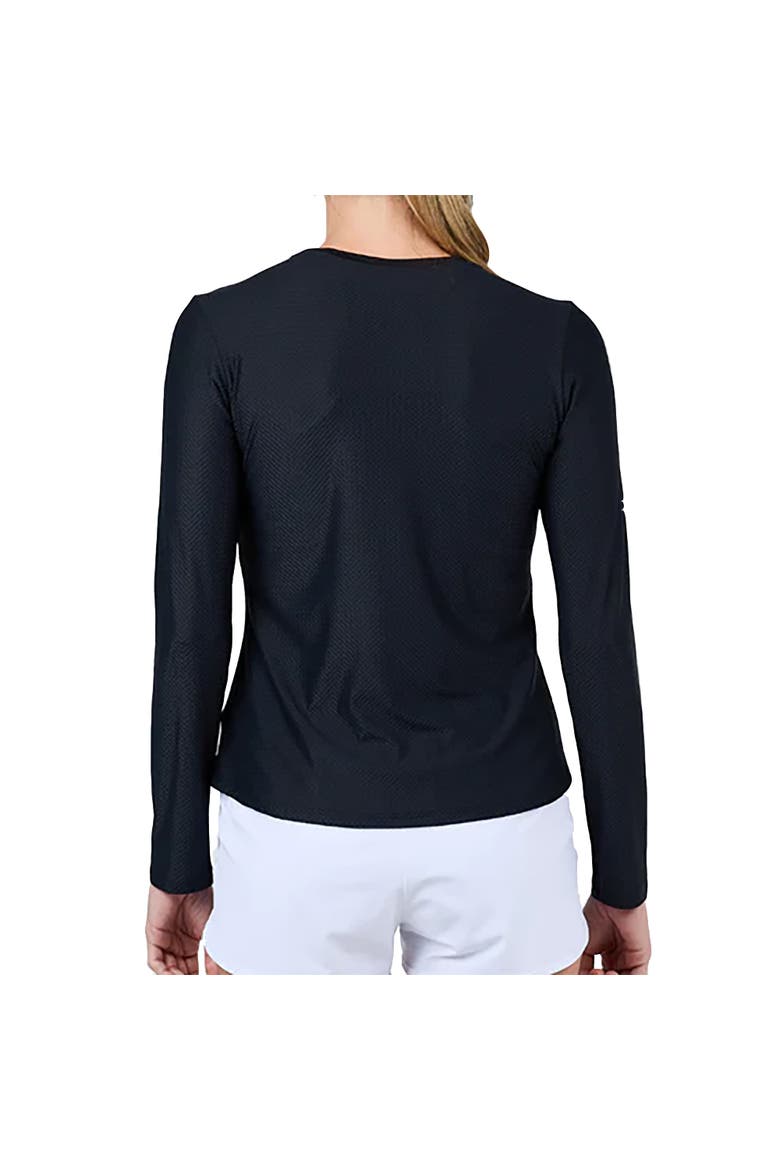 Staples Womens Long Sleeve Tennis Shirt, Alternate, color, Black