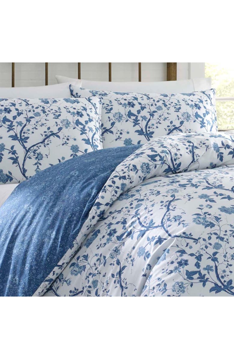 Laura Ashley Elise Duvet Cover & Shams Set, Alternate, color, China Blue