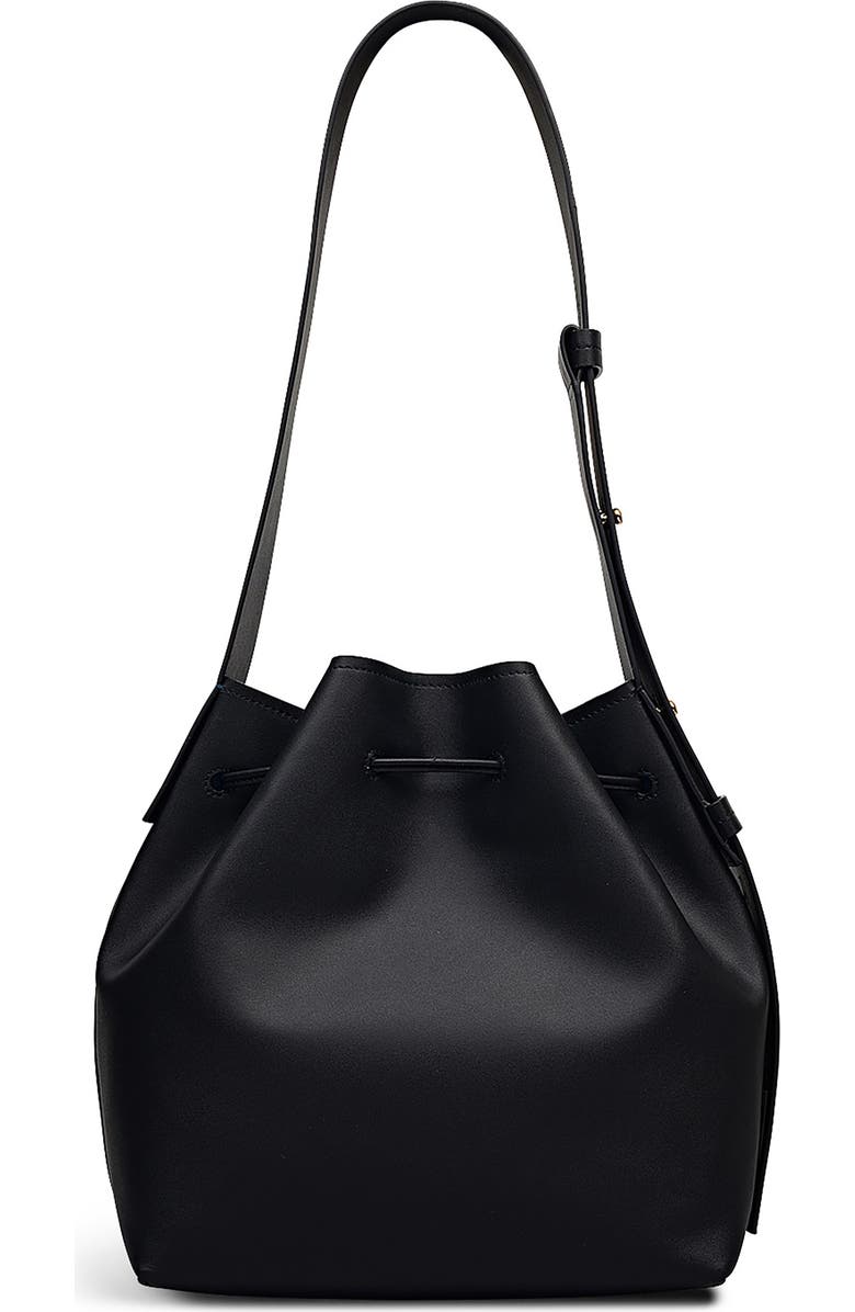 Radley York Leather Bucket Bag, Alternate, color, Black