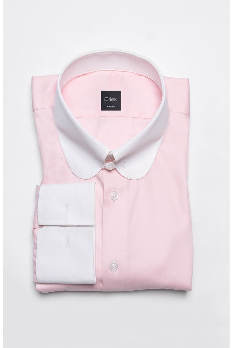 Twill Pima Cotton Collared Shirt, Main, color, Light Pink