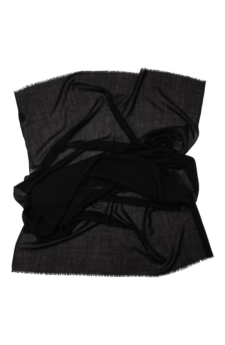 Elizabetta Salerno - Wool Silk Scarf, Alternate, color, Black