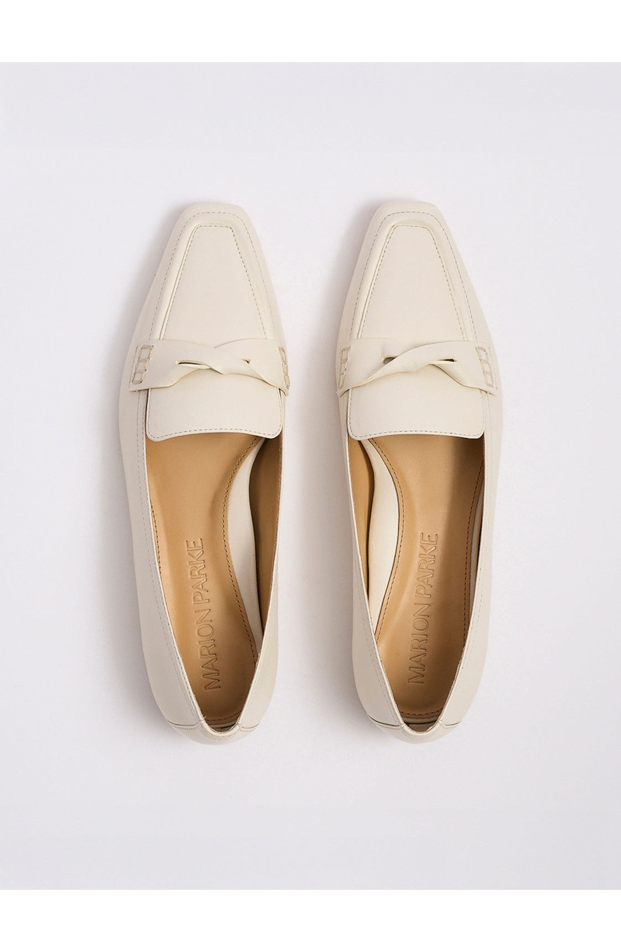 MARION PARKE Courtney Loafer Nappa, Alternate, color, Light Cream