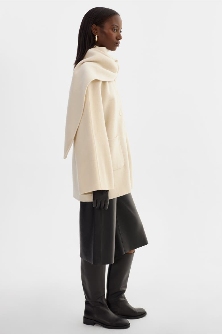 ANCA | Wool Scarf Jacket, Alternate, color, Winter White