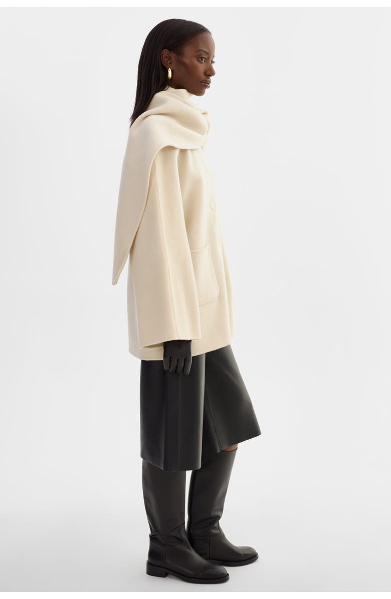 LAMARQUE ANCA | Wool Scarf Jacket, Alternate, color, Winter White