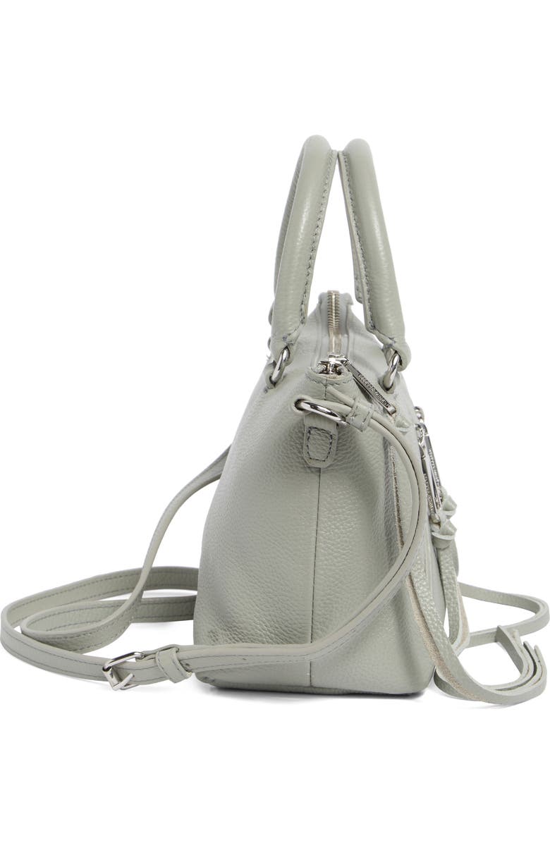 Rebecca Minkoff Micro Moto Leather Satchel, Alternate, color, Dove