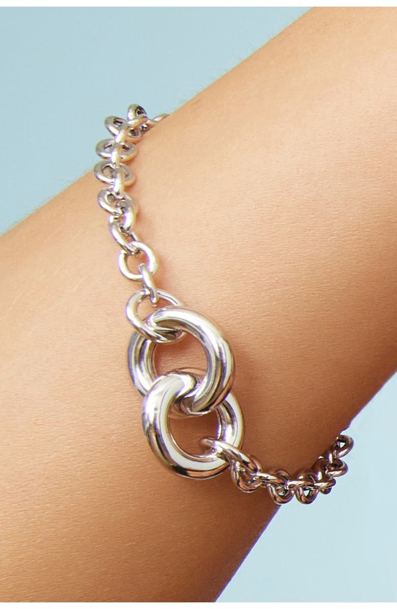 Oradina Sterling Silver Together Bracelet, Alternate, color, Silver