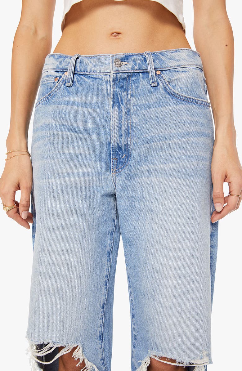 MOTHER The Dodger Sneak Ripped Wide Leg Jeans, Alternate, color, Floral Frenzy