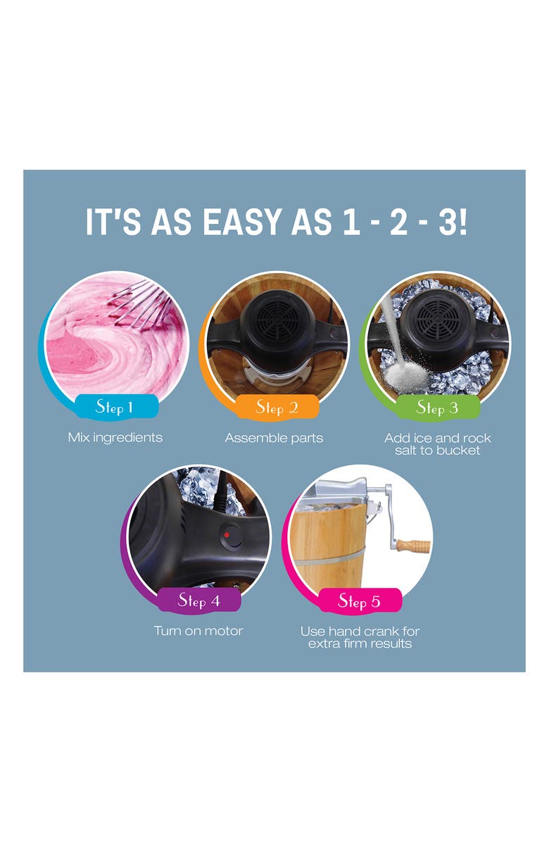 MAXI-MATIC Elite Gourmet Old Fashioned Ice Cream Freezer, Alternate, color, 