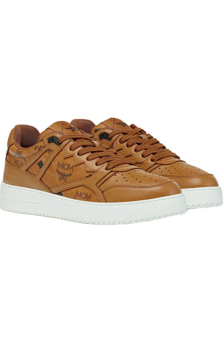 MCM Neo Terrain Lo Sneakers in Visetos, Main, color, Cognac