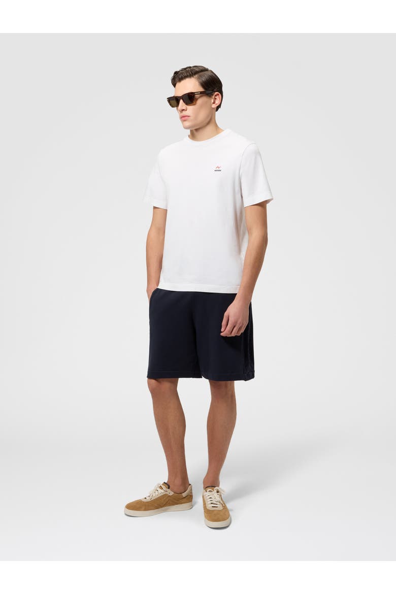 Cotton Fleece Shorts With Knit Inserts, Alternate, color, Blue