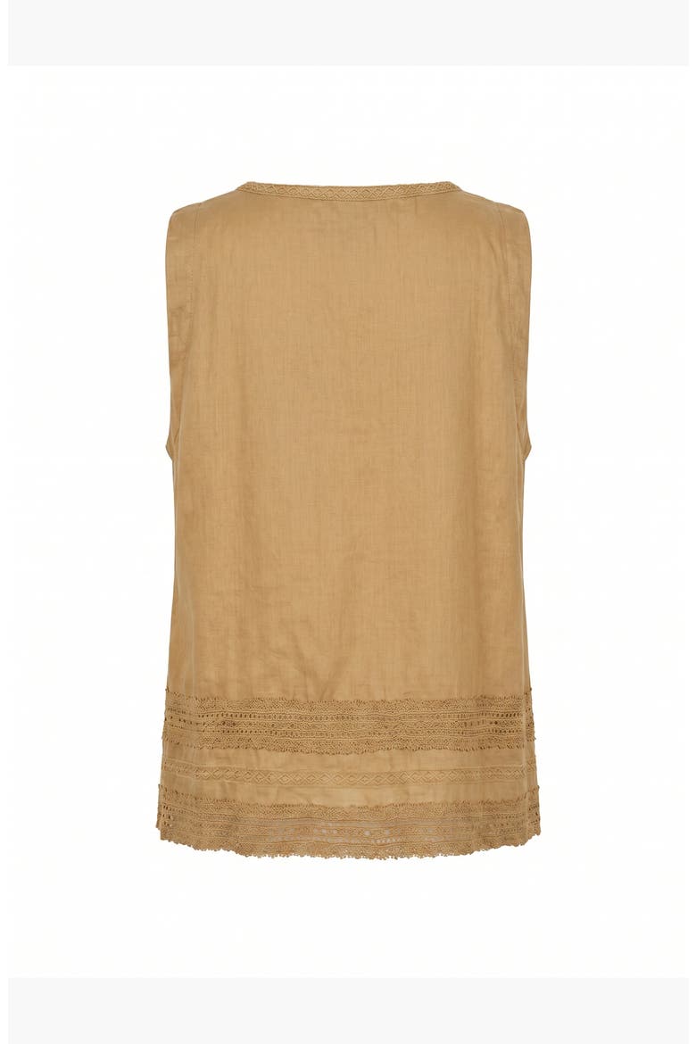 Casual Sleeveless Linen Top, Alternate, color, Orange