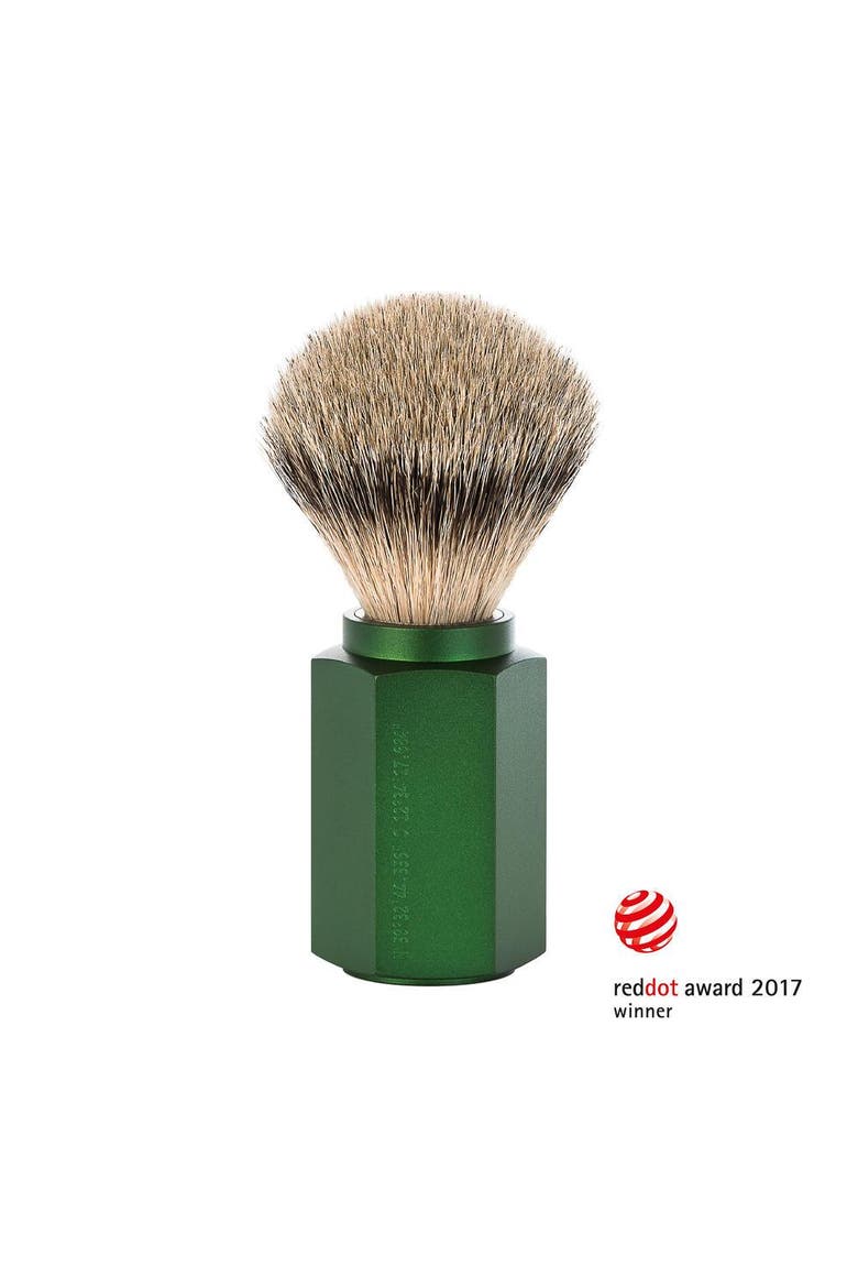 Hexagon Forest Silvertip Badger Shaving Brush, Main, color, Forest