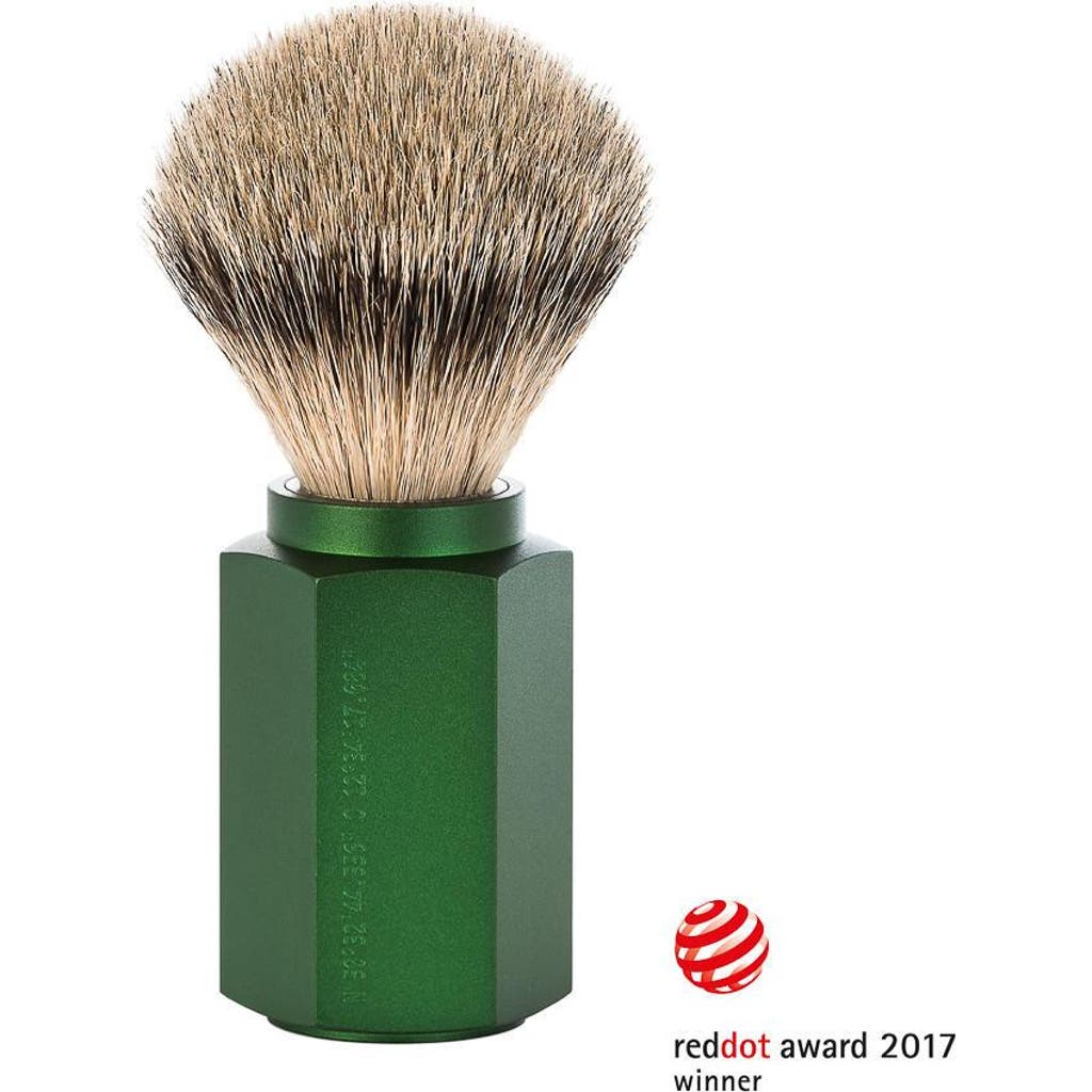 Mühle Hexagon Forest Silvertip Badger Shaving Brush In Green