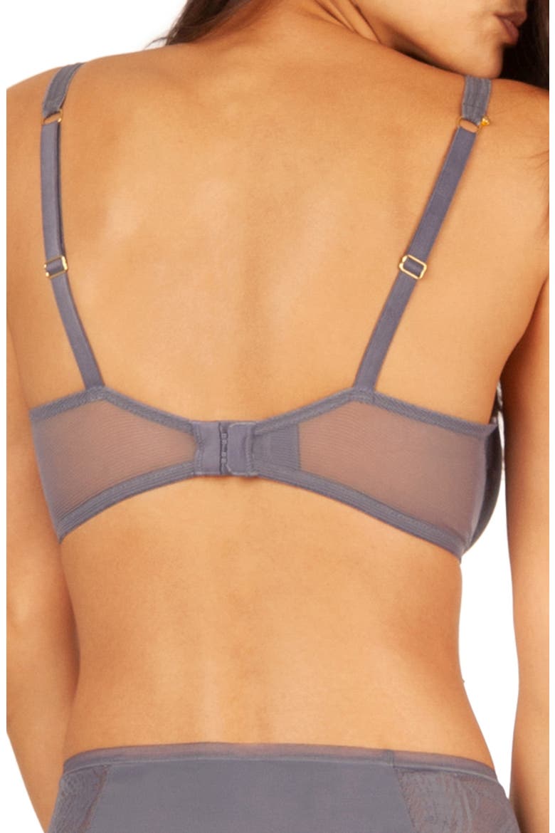 The Smooth Lace Plunge Bra, Main, color, SMOKE