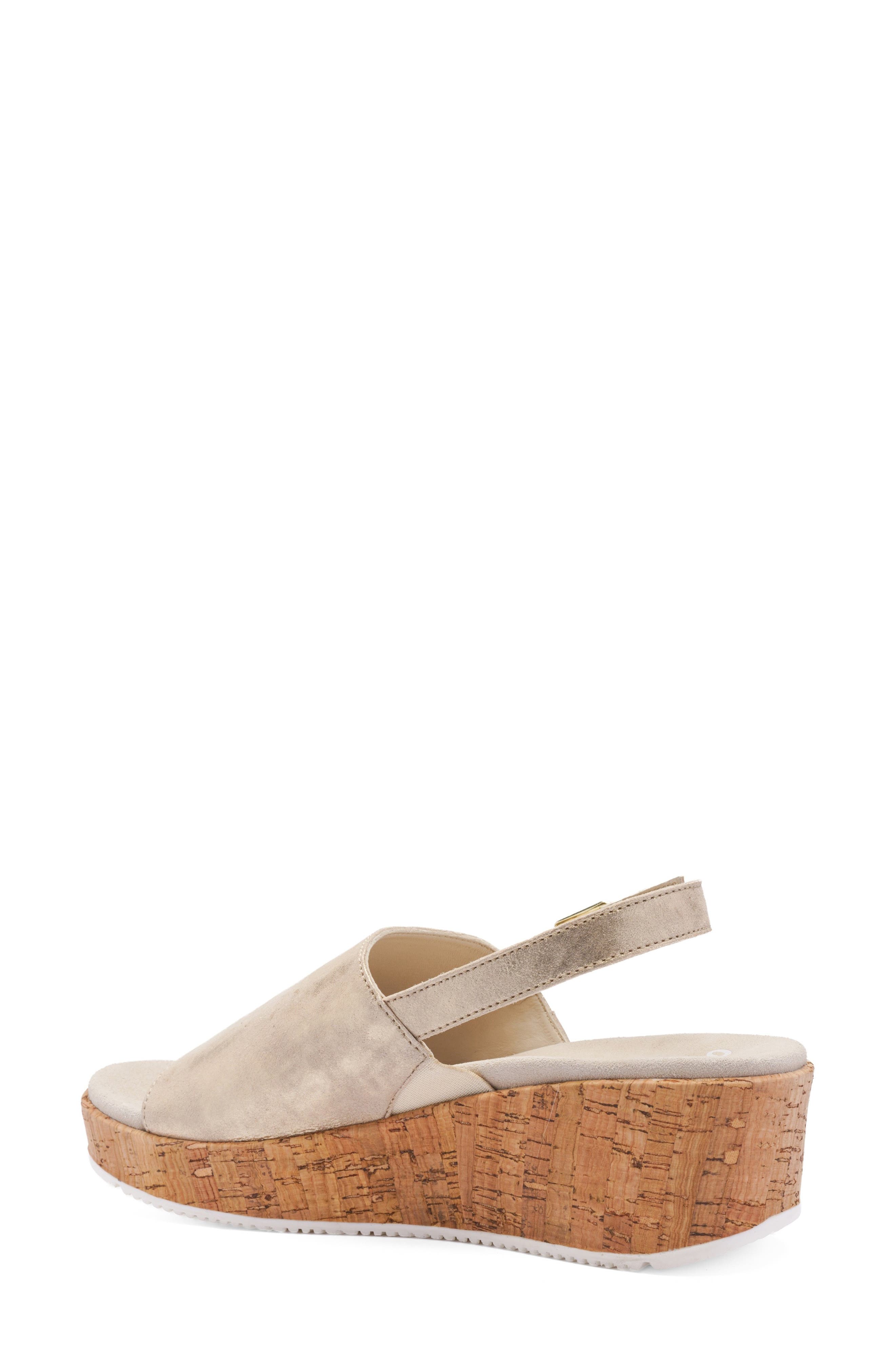 ara Raelis Slingback Wedge, Alternate, color, Beige