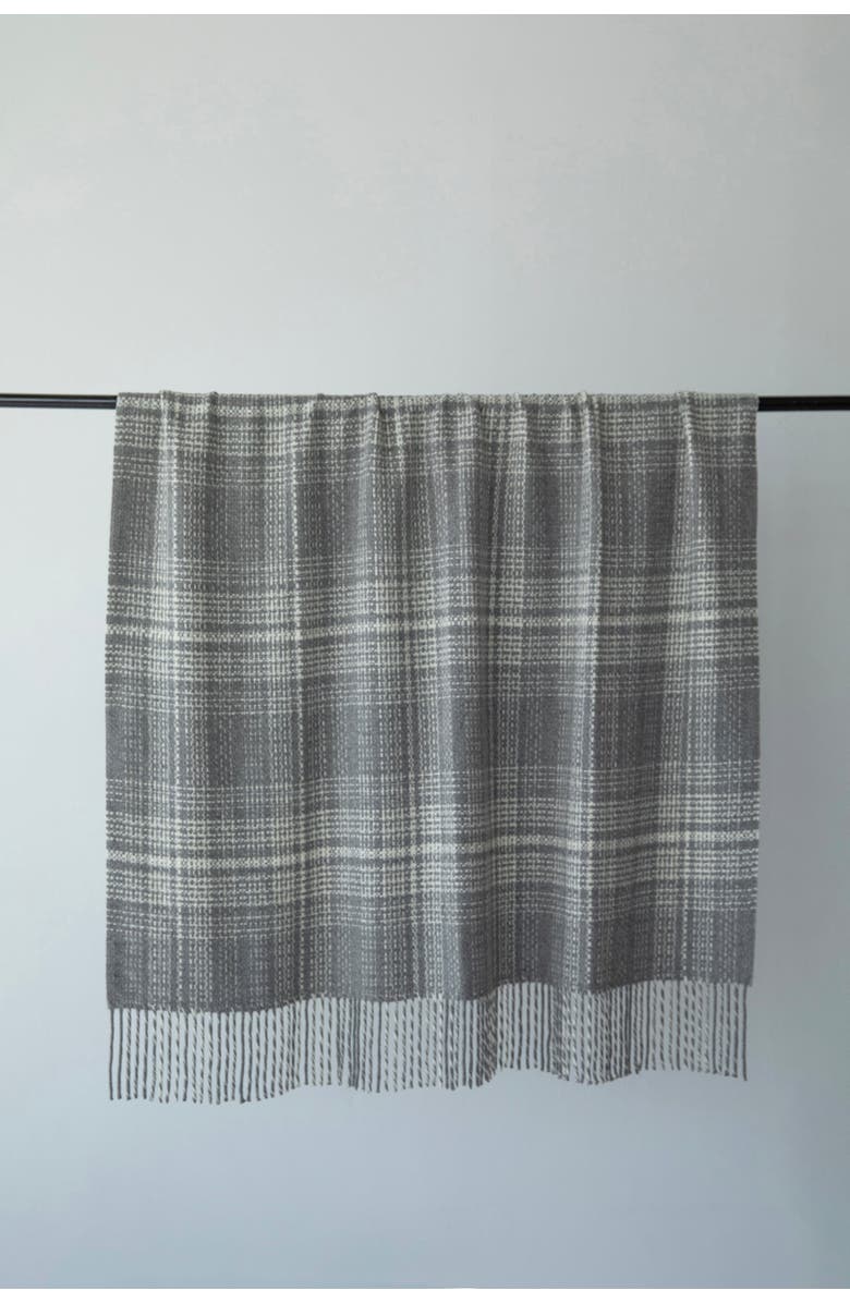 SSKEIN Rustic Plaid Throw, Alternate, color, Grey
