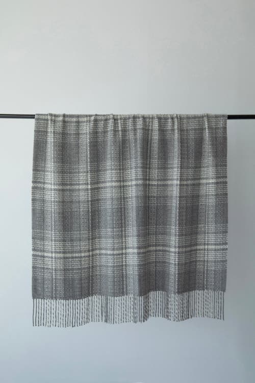Sskein Rustic Plaid Throw In Gray