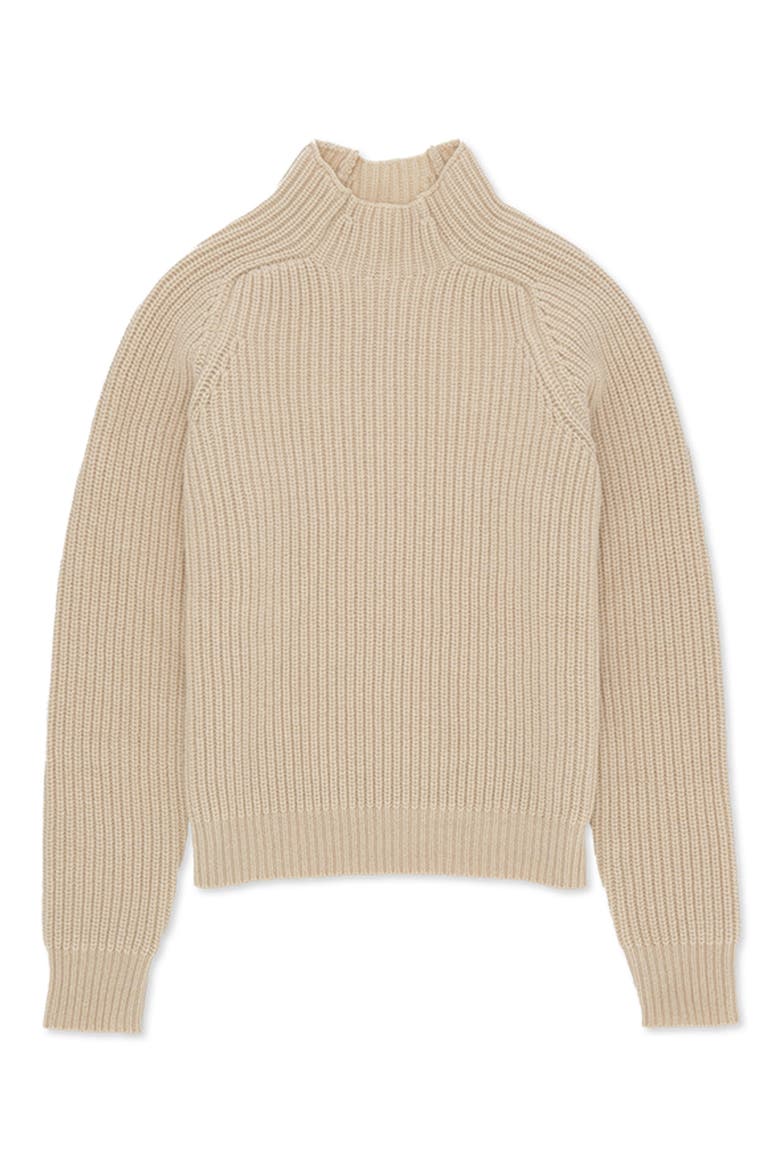 Leona High Neck Wool and Cashmere Sweater, Main, color, Cream