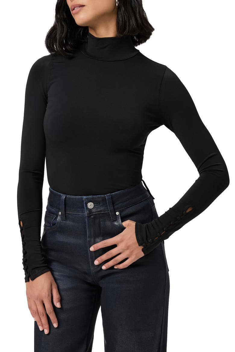 Ciri Mock Neck Long Sleeve Top, Main, color, BLACK