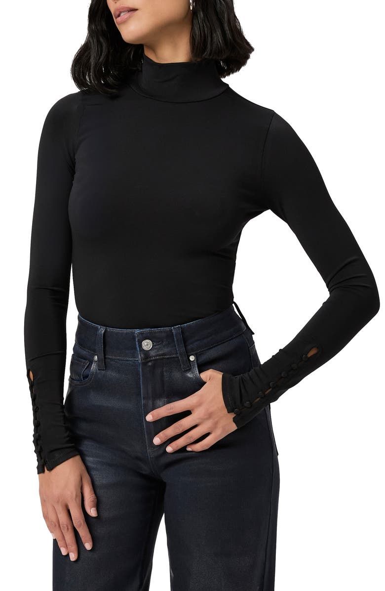 PAIGE Ciri Mock Neck Long Sleeve Top, Main, color, Black
