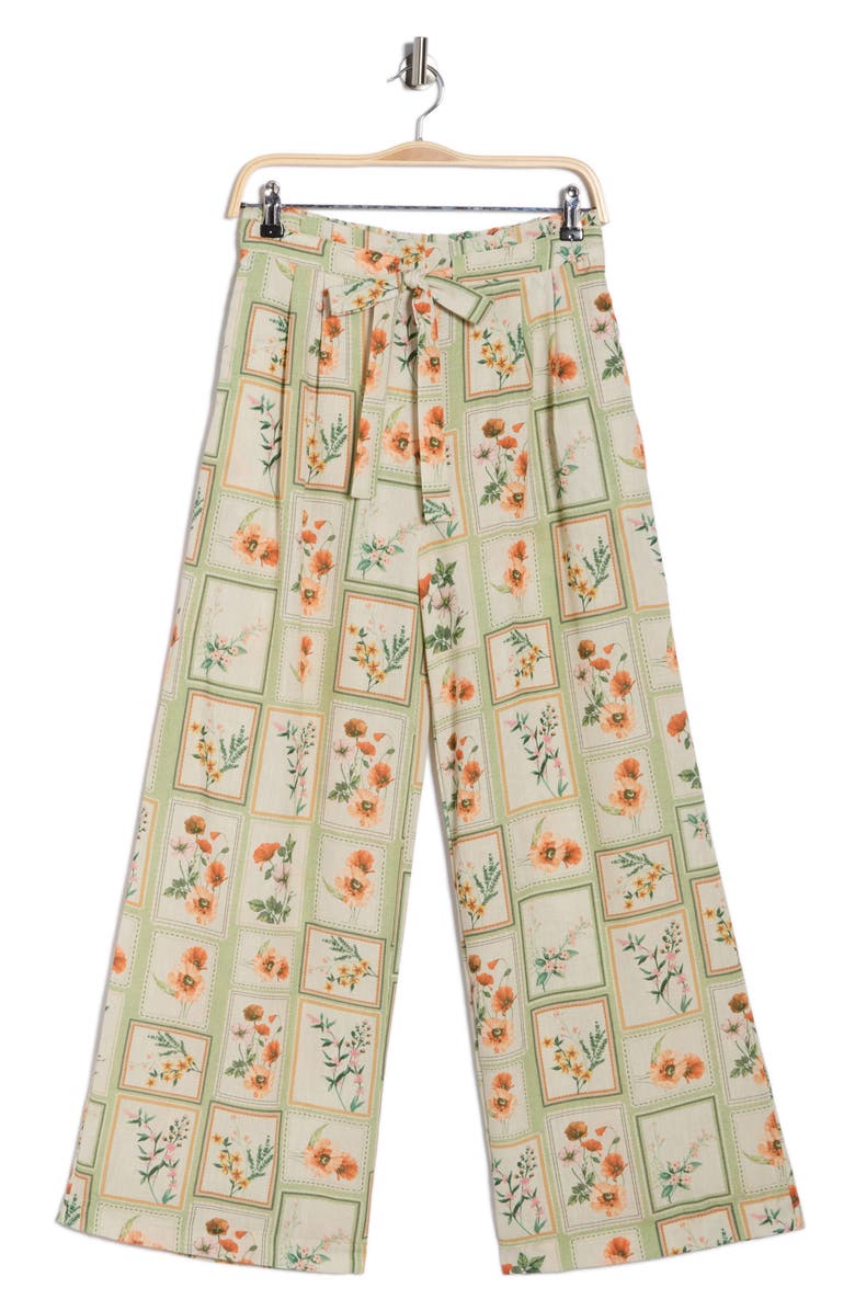 DR2 by Daniel Rainn Matching Postcard Floral Pants, Alternate, color, Sage