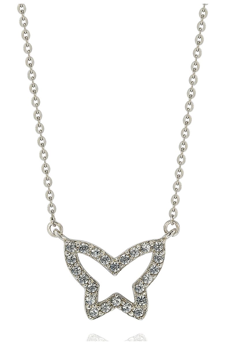 SUZY LEVIAN Diamond Butterfly Pendant Necklace, Main, color, 