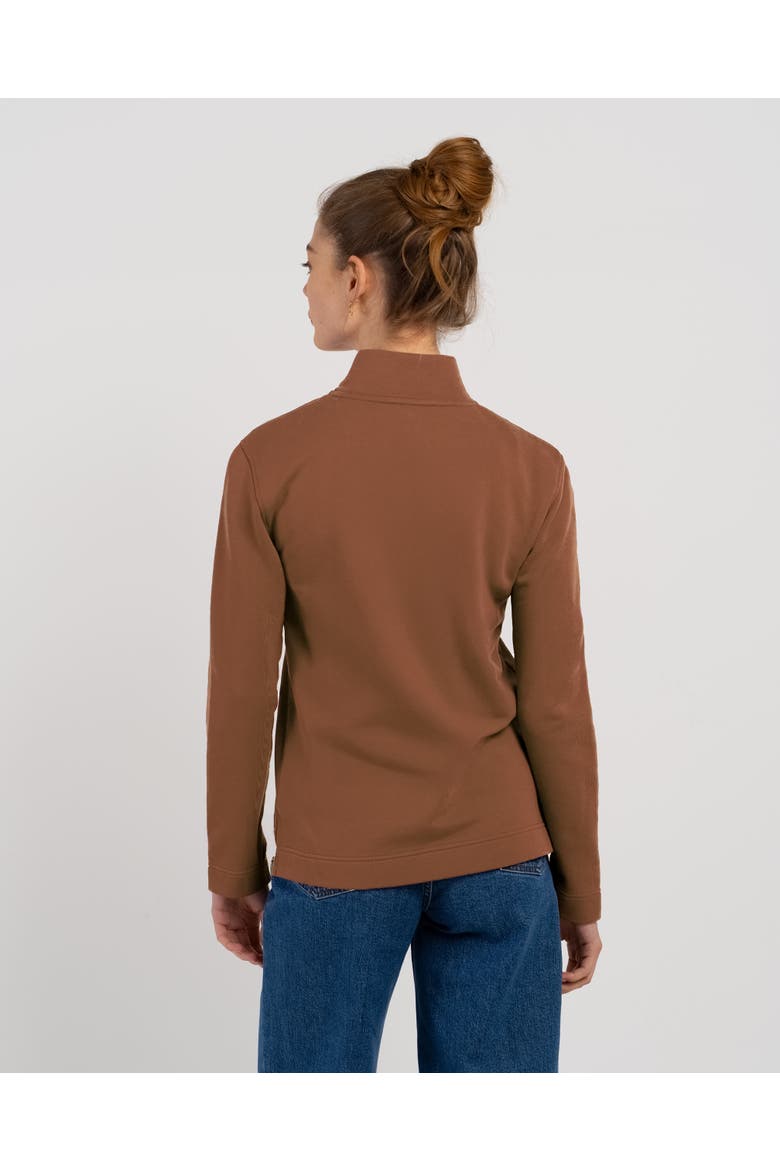 Robyn 1/4 Zip Sweatshirt, Alternate, color, Light Chocolate