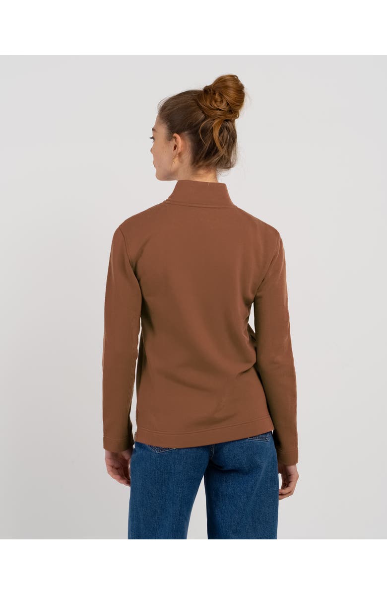 Kettlewell Robyn 1/4 Zip Sweatshirt, Alternate, color, Light Chocolate