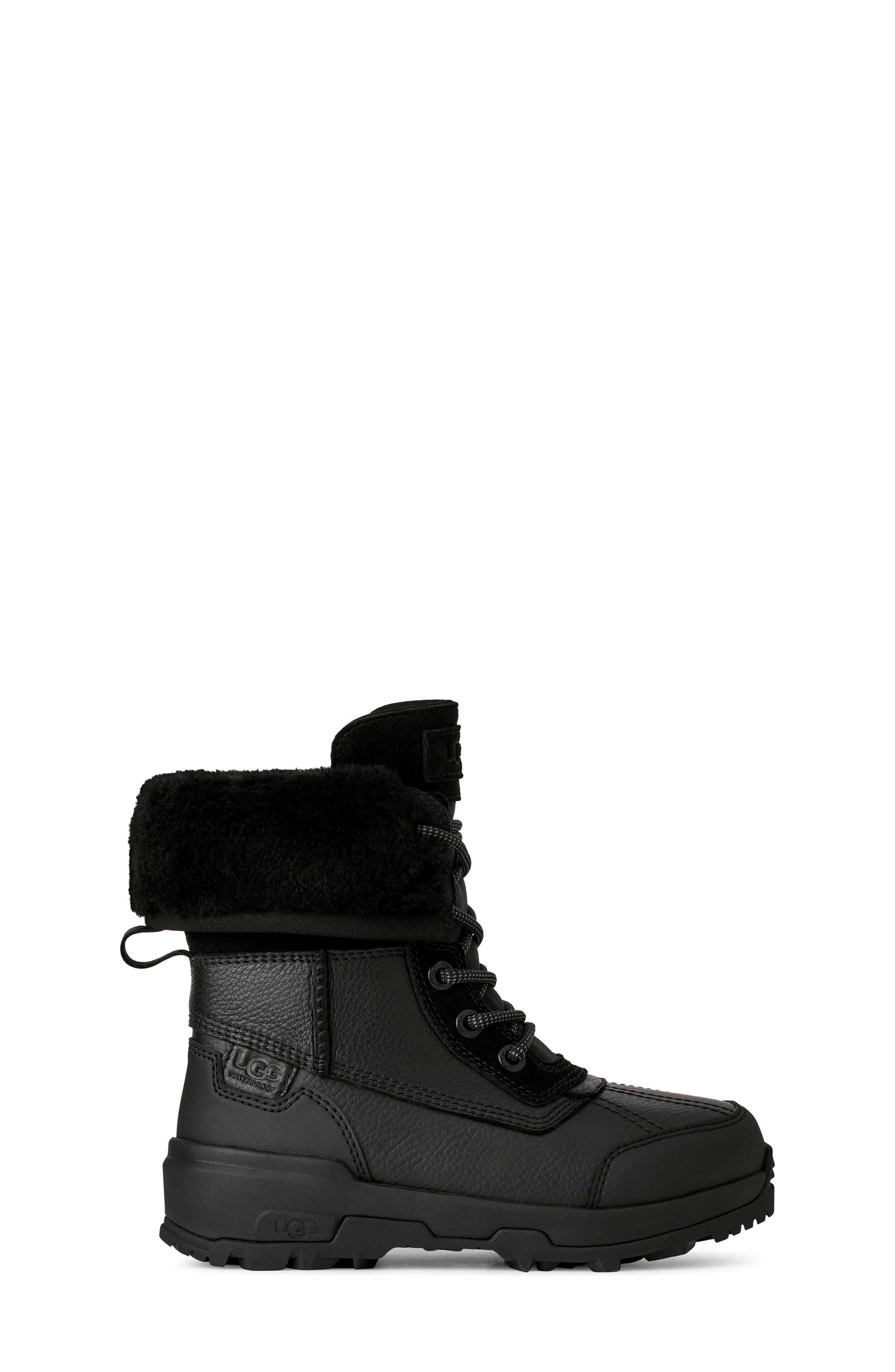 UGG<sup>®</sup> Kids' Adirondack XXV Waterproof Winter Boot, Alternate, color, Black