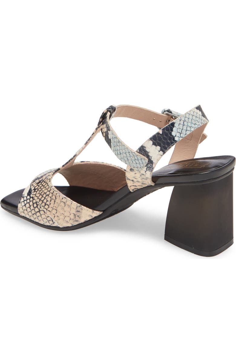 Hispanitas Preston Snakeskin Print Leather T-Strap Sandal, Alternate, color,