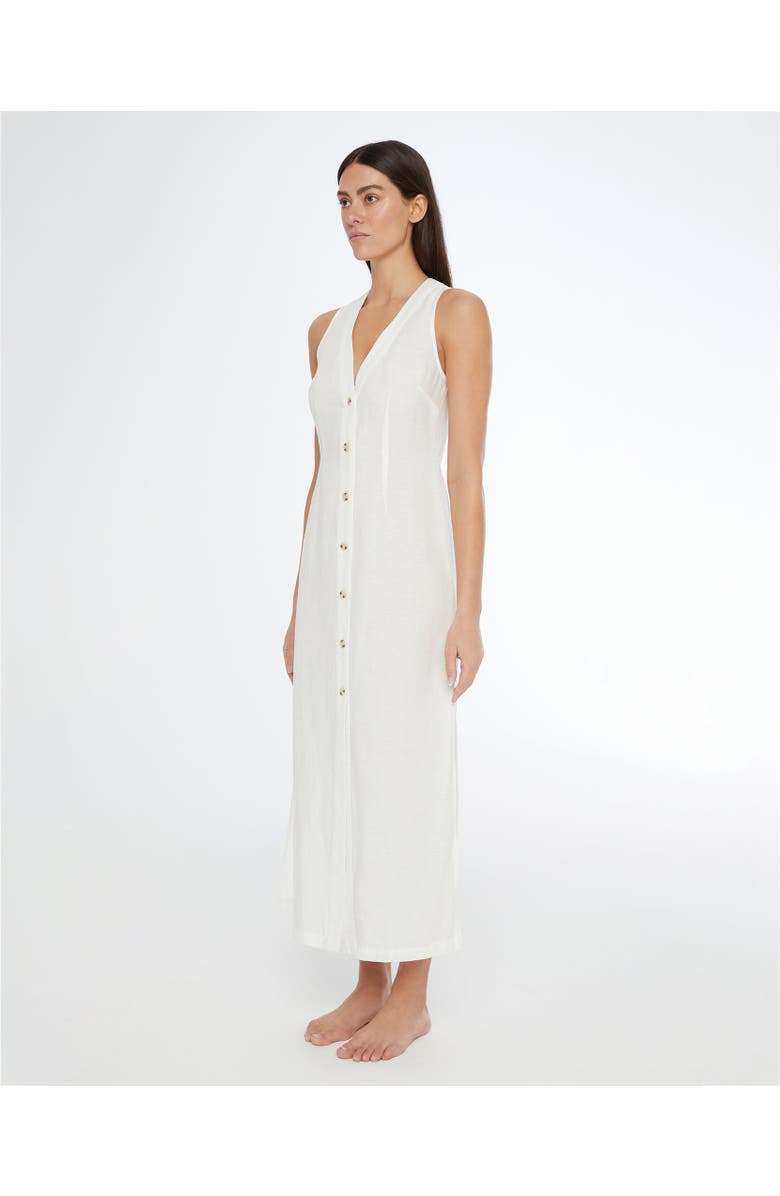 Onia Air Linen Button Down Maxi, Alternate, color,