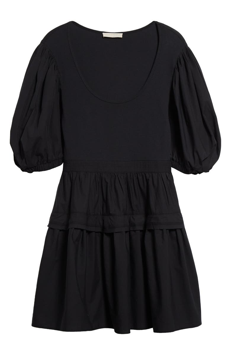 Ulla Johnson Tilda Mixed Media Minidress, Alternate, color, Noir