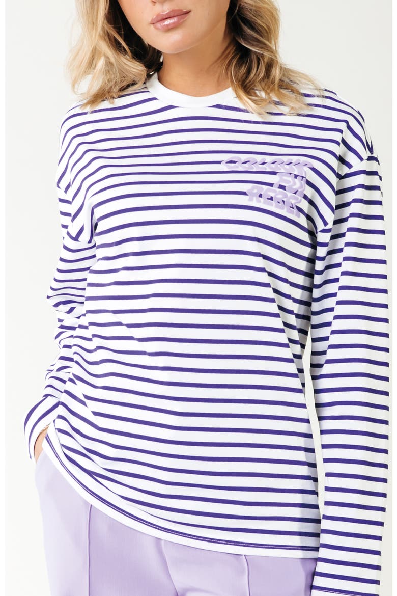 Logo Wave Stripe Longsleeve Tee, Main, color, Liberty Purple