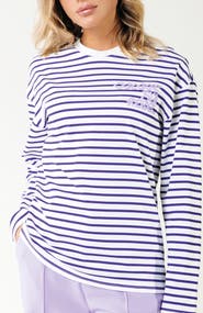 Colourful Rebel Logo Wave Stripe Longsleeve Tee