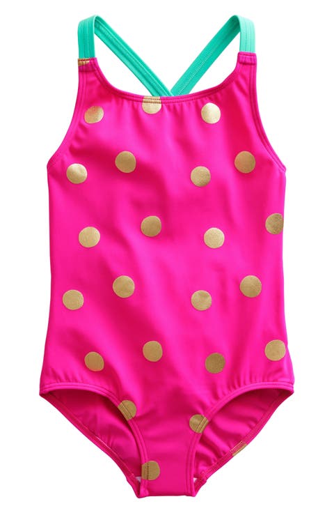 Kids' Crossback Print One-Piece Swimsuit (Toddler, Little Girl & Big Girl)