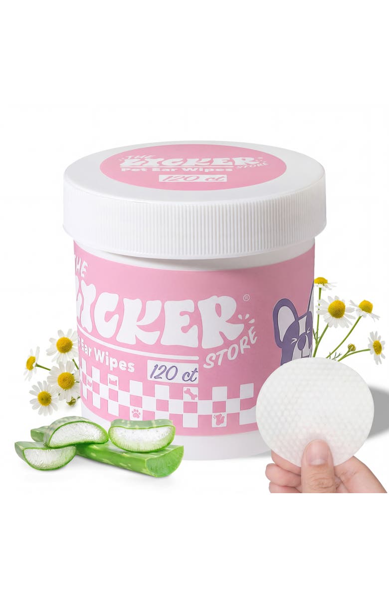 The Licker Store Hypoallergenic Dog Eye & Tear Stain Wipes with Chamomile & Oat Kernel, Main, color, White - 1Pack (120Ct)