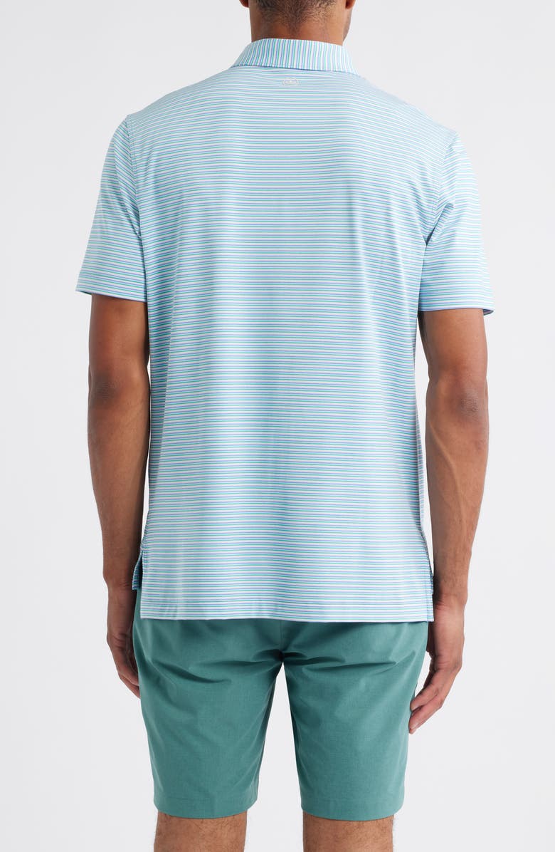 Peter Millar Lenway Stripe Performance Jersey Polo, Alternate, color, Seaside Blue