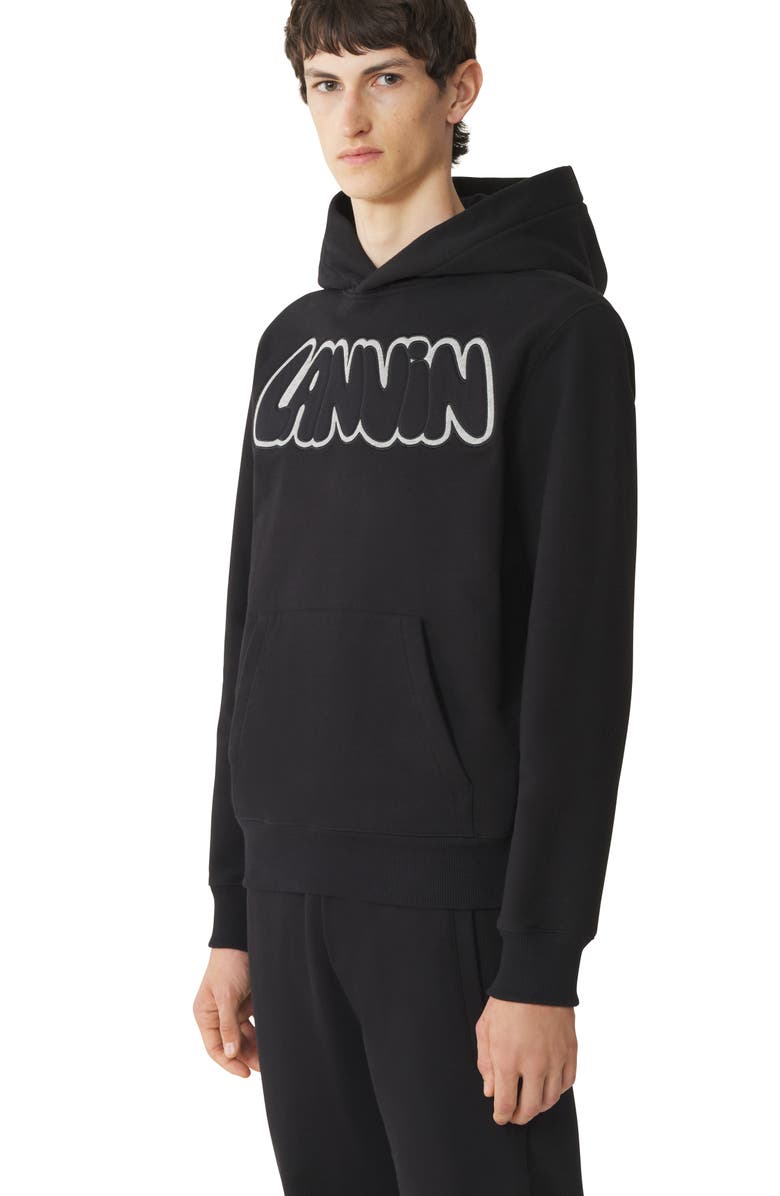 Lanvin Curb Hoodie, Alternate, color, Black