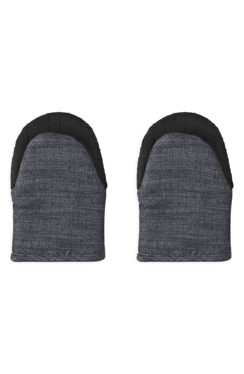 Le Creuset Set of 2 Mini Oven Mitts, Alternate, color, Noir