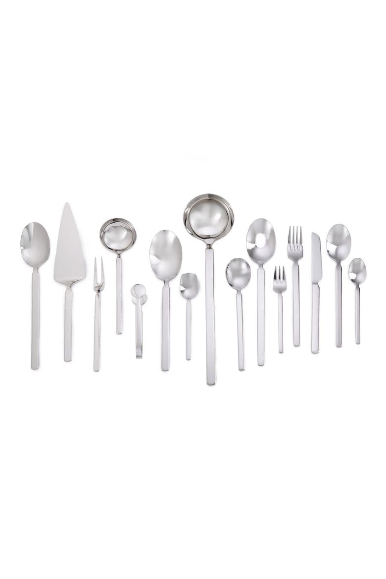 Elegant Stainless Steel 75-Piece Flatware Set, Alternate, color, SILVER