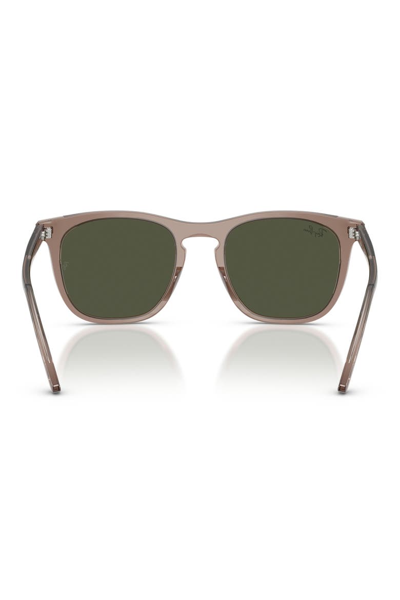53mm Square Sunglasses, Alternate, color, LIGHT BROWN / GREEN