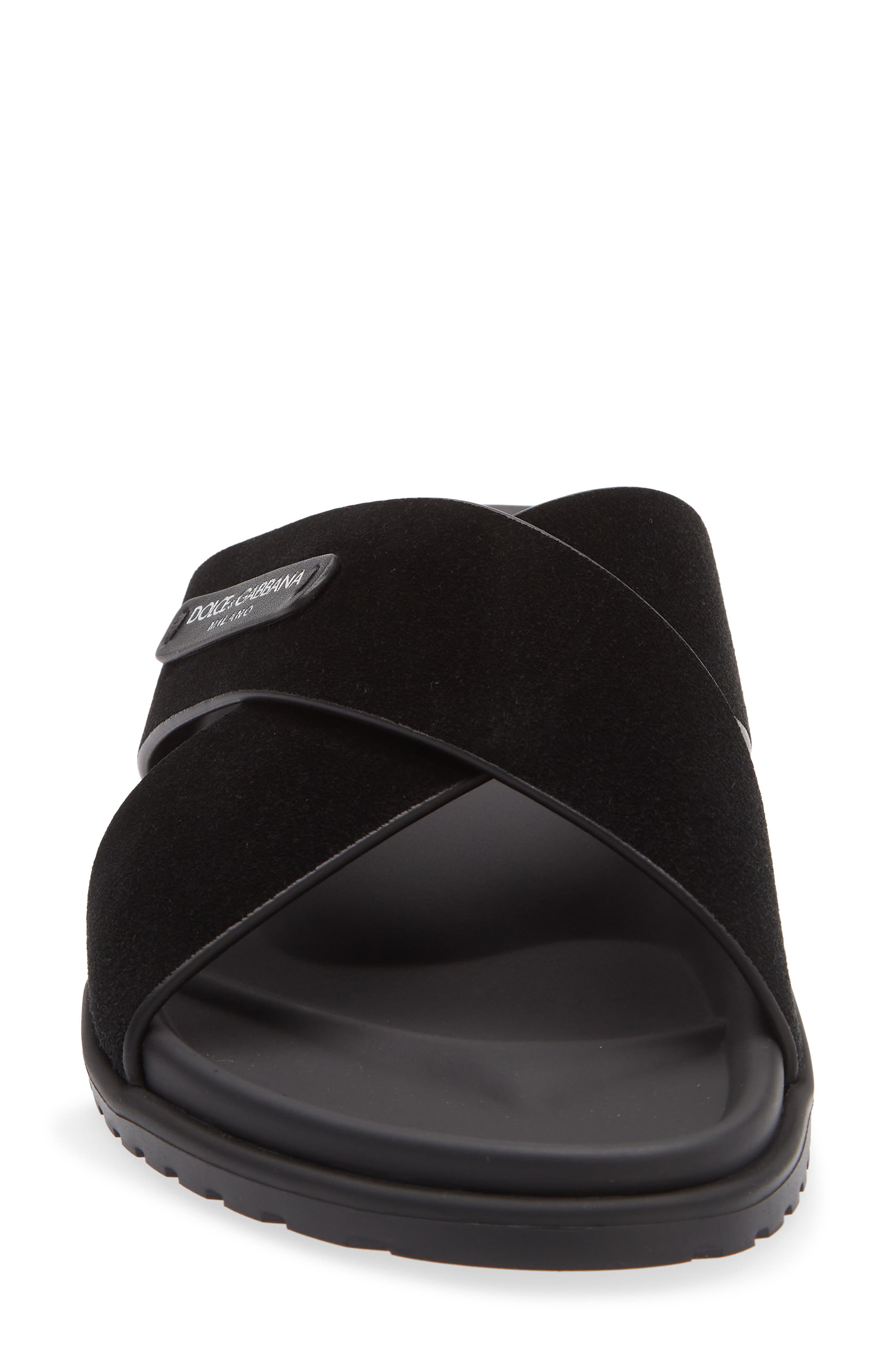 Dolce&Gabbana Slide Sandal, Alternate, color, Nero/ Nero