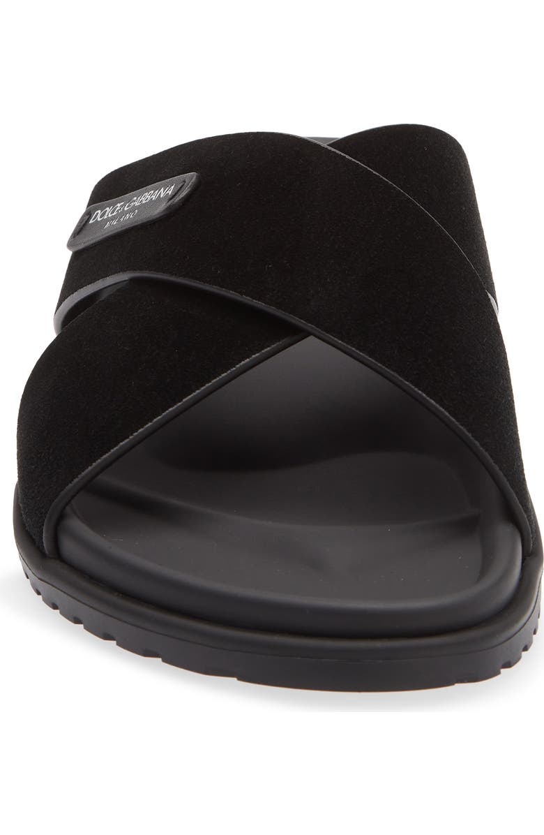 Dolce&Gabbana Slide Sandal, Alternate, color, Nero/ Nero