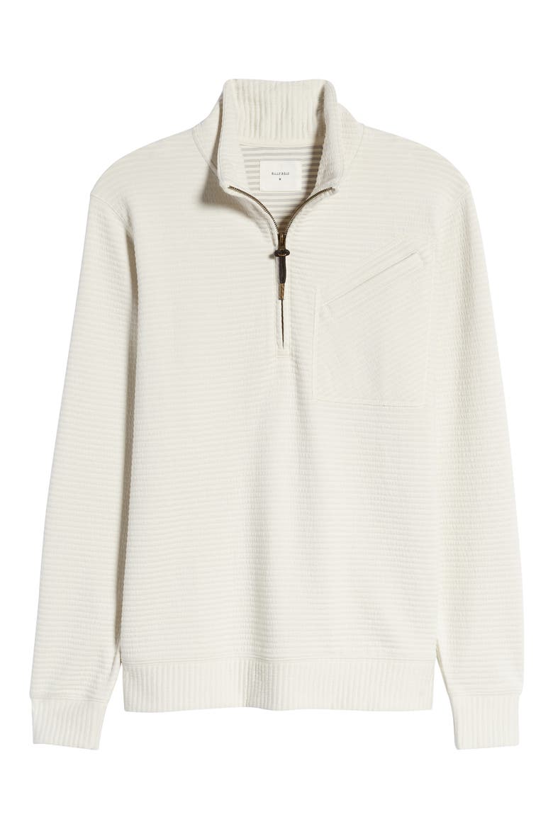Double Knit Half-Zip Pullover, Alternate, color, TINTED WHITE
