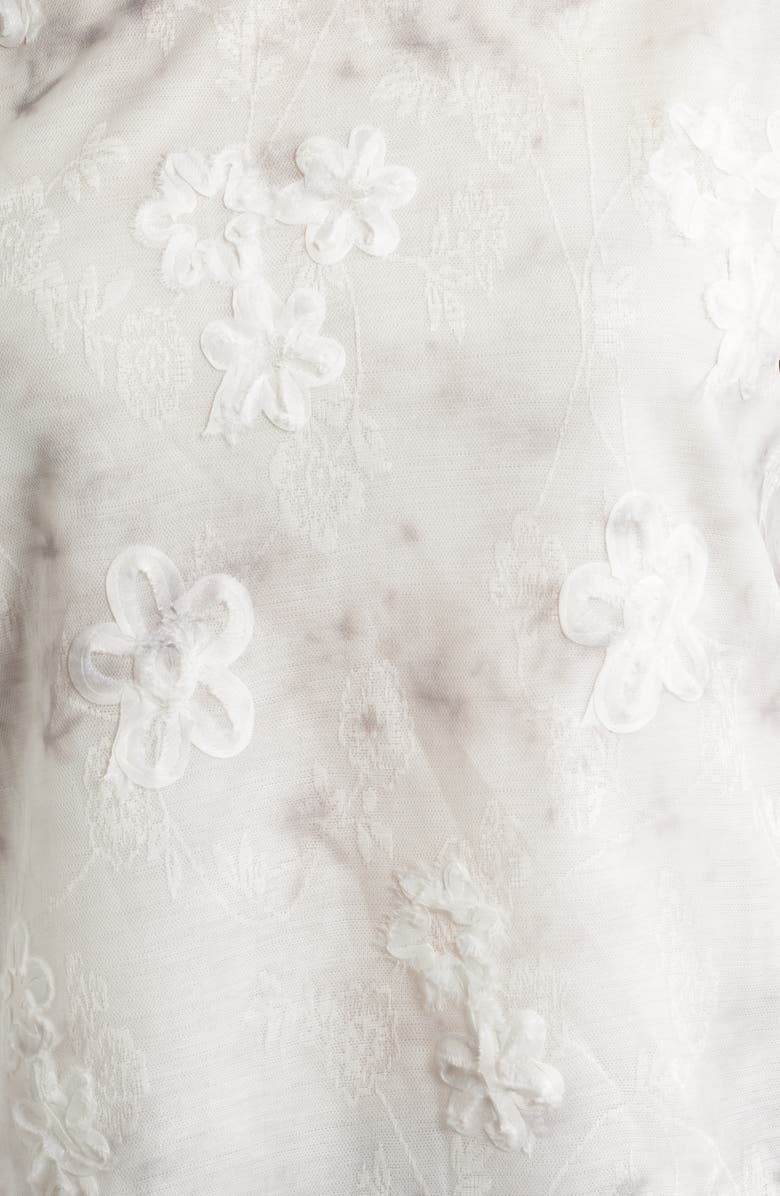 NIKKI LUND Beatrice Floral Appliqué T-Shirt, Alternate, color, Beige